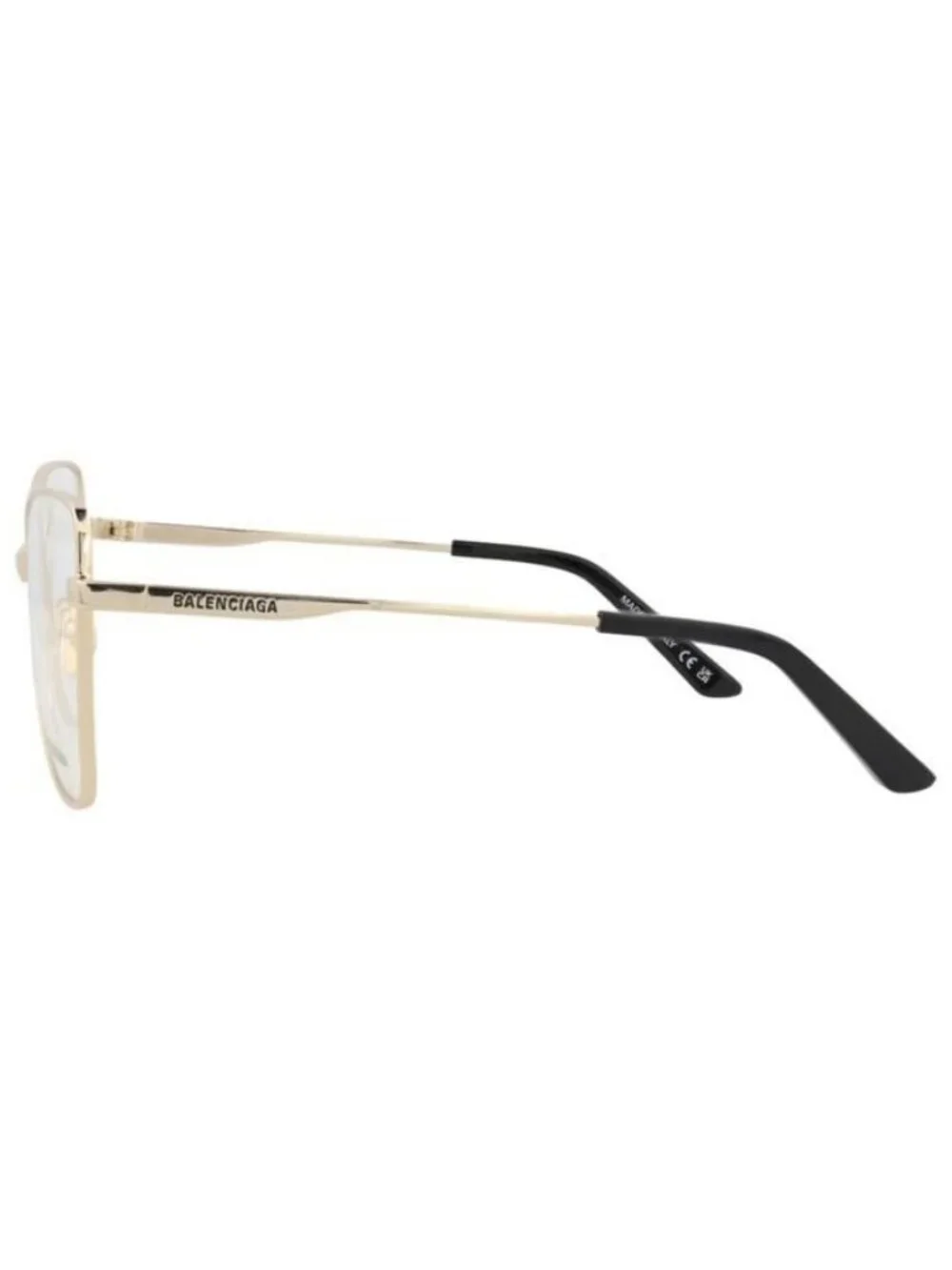 New Balenciaga Womens Cat Eye Gold Gold Transparent Fashion Designer Eyeglasses